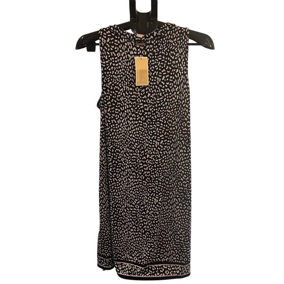Michael Kors Women's size XL Black and White Leopard Print Shift Dress NWT - Picture 2 of 4